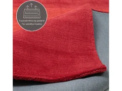 Alfombra de lana con degradado de color 70x140 cm Rojo Wool Comfort