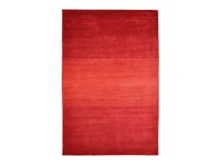 Alfombra de lana con degradado de color 70x140 cm Rojo Wool Comfort