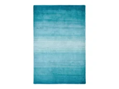Alfombra de lana con degradado de color 190x290 cm Turquesa Wool Comfort
