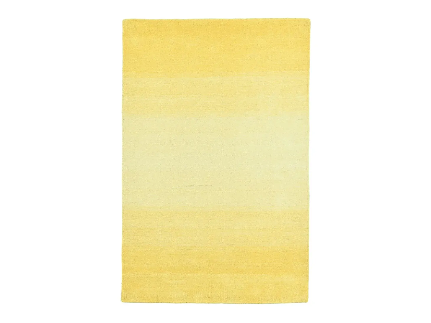 Alfombra de lana con degradado de color 90x160 cm Amarillo Wool Comfort