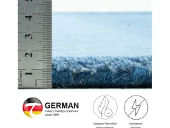 Alfombra de lana con degradado de color 70x140 cm Azul Wool Comfort