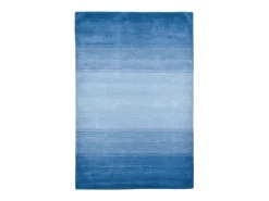 Alfombra de lana con degradado de color 70x140 cm Azul Wool Comfort