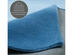 Alfombra de lana con degradado de color 90x160 cm Azul Wool Comfort