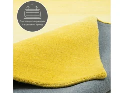 Alfombra de lana con degradado de color 140x200 cm Amarillo Wool Comfort