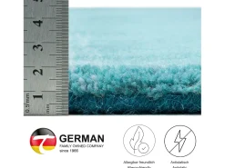 Alfombra de lana con degradado de color 60x90 cm Turquesa Wool Comfort