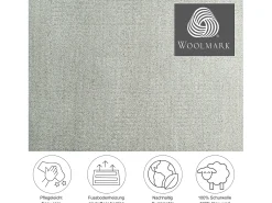 Alfombra de lana con degradado de color 70x140 cm Gris Wool Comfort