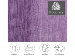 Alfombra de lana con degradado de color 60x90 cm Morado Wool Comfort