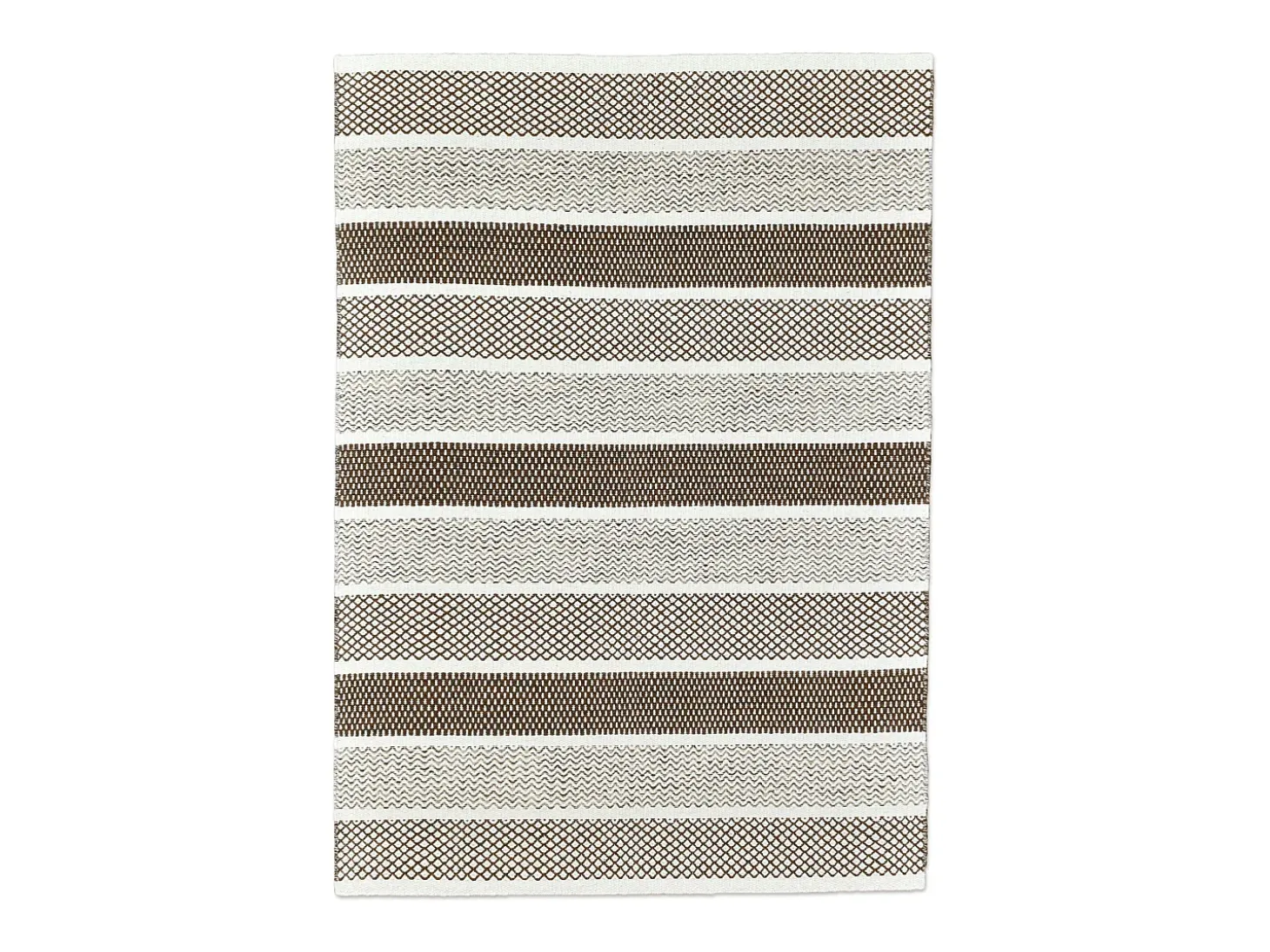 Alfombra de lana de estilo escandinavo 110x170 cm Gris natural Trondheim
