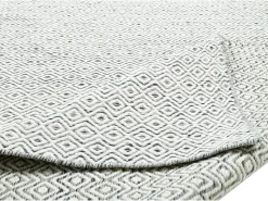 Alfombra de lana de estilo escandinavo 65x130 cm Gris natural Trondheim