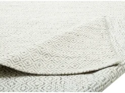 Alfombra de lana de estilo escandinavo 65x130 cm Beige natural Trondheim