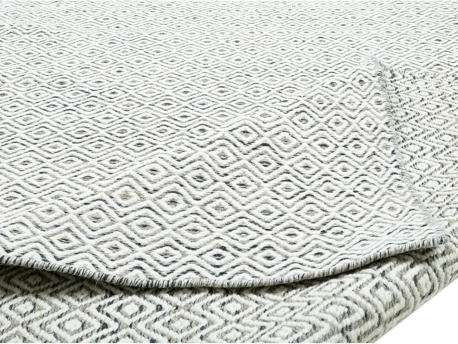 Alfombra de lana de estilo escandinavo 160x230 cm Gris natural Trondheim