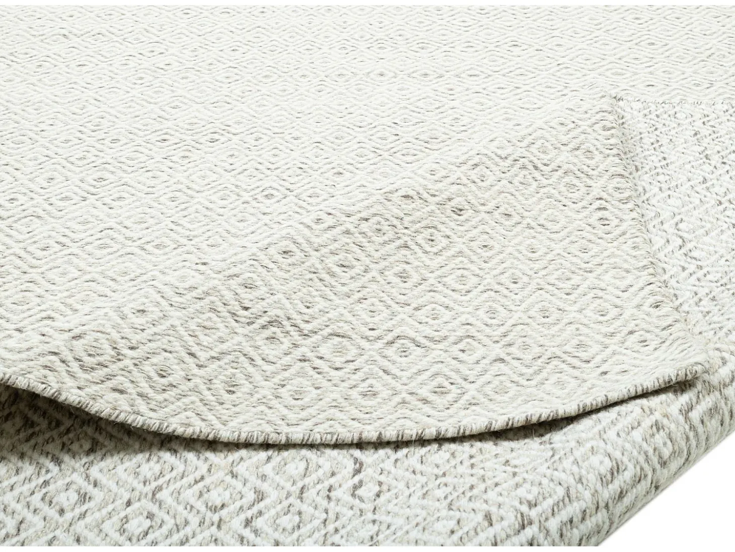 Alfombra de lana de estilo escandinavo 110x170 cm Beige natural Trondheim
