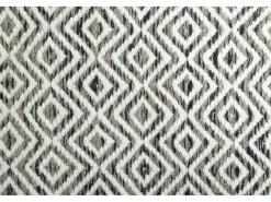 Alfombra de lana de estilo escandinavo 110x170 cm Gris natural Trondheim