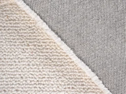 Alfombra de lana en relieve 100% tufted a mano con borde redondeado, 200 x 290, Marfil, VELORIA