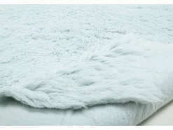 Alfombra de lana natural tejida a mano 180x250 cm Azul claro Fluffy