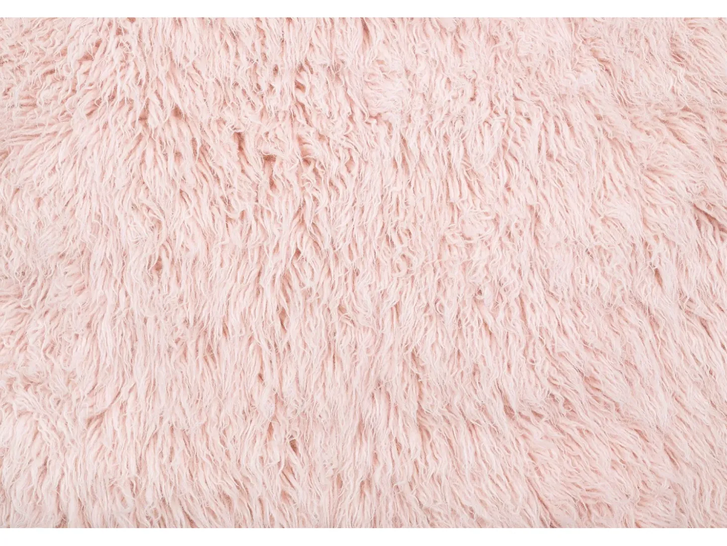 Alfombra de lana natural tejida a mano 180x250 cm Rosa Fluffy