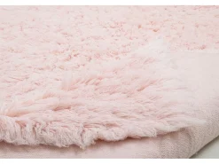 Alfombra de lana natural tejida a mano 180x250 cm Rosa Fluffy