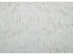 Alfombra de lana natural tejida a mano 140x190 cm Blanco Fluffy