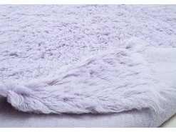 Alfombra de lana natural tejida a mano 140x190 cm Morado Fluffy