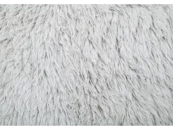 Alfombra de lana natural tejida a mano 80x160 cm Gris Fluffy