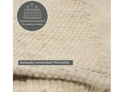 Alfombra de lana reversible tejida a mano 140x200 cm Naturaleza Alpen