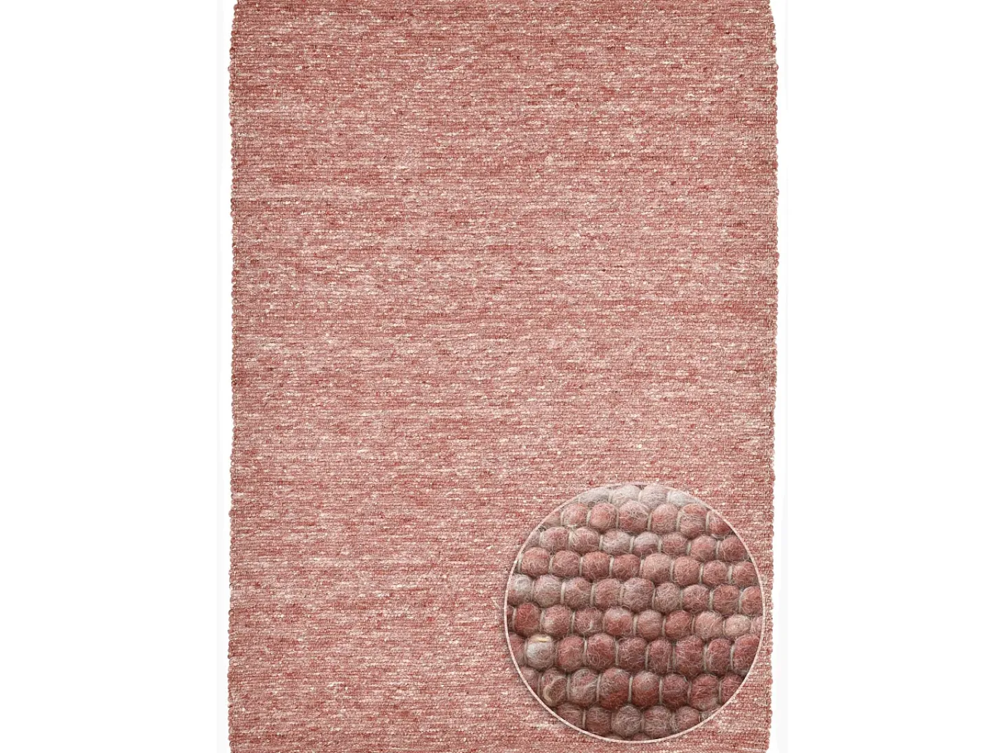 Alfombra de lana reversible tejida a mano 190x250 cm Rojo Alpen