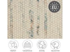 Alfombra de lana reversible tejida a mano 140x200 cm Colorido Alpen