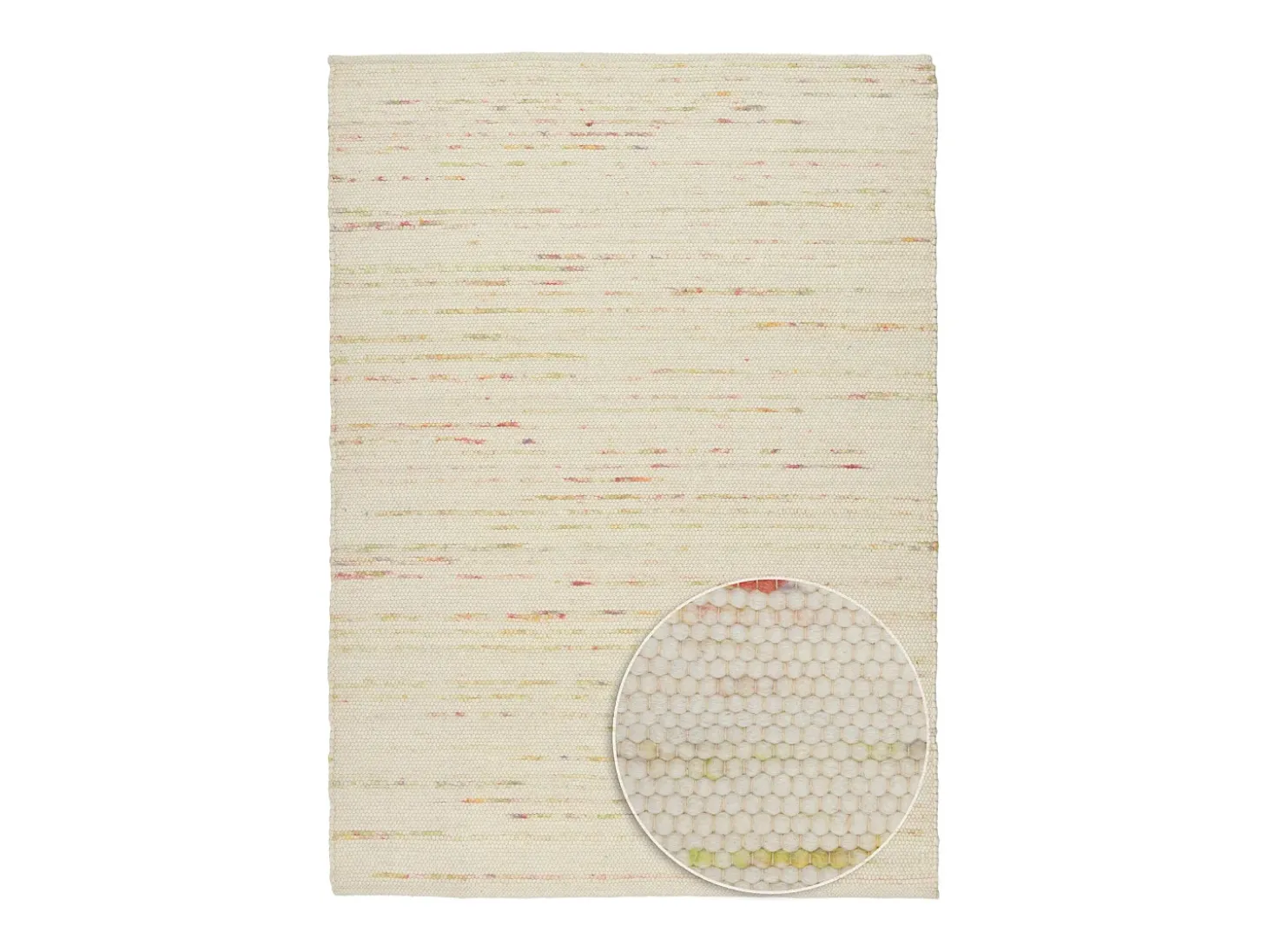 Alfombra de lana reversible tejida a mano 90x160 cm Colores pastel Alpen