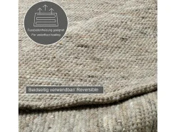 Alfombra de lana reversible tejida a mano 190x290 cm Marrón Multi Alpen
