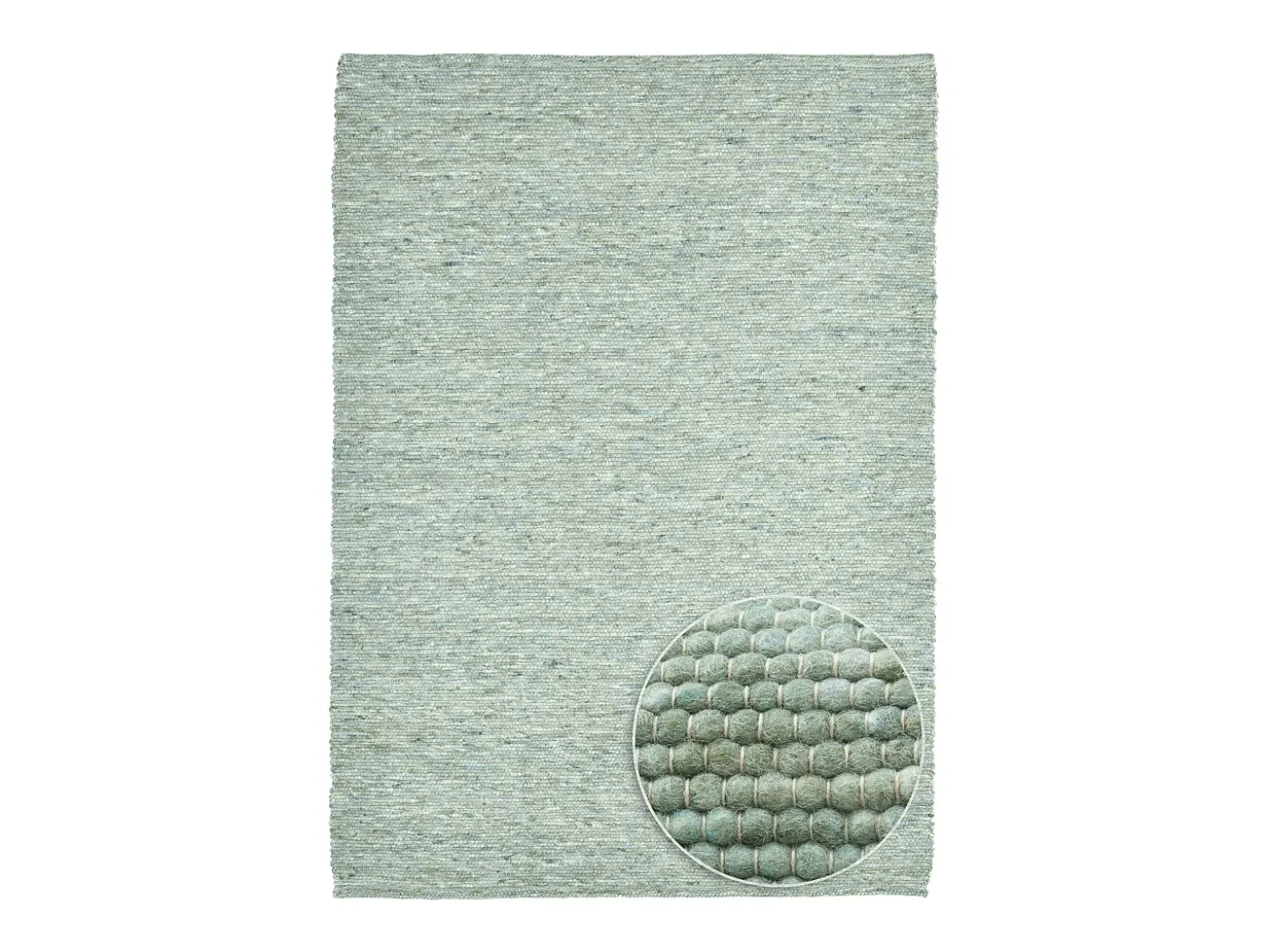 Alfombra de lana reversible tejida a mano 140x200 cm Verde Alpen