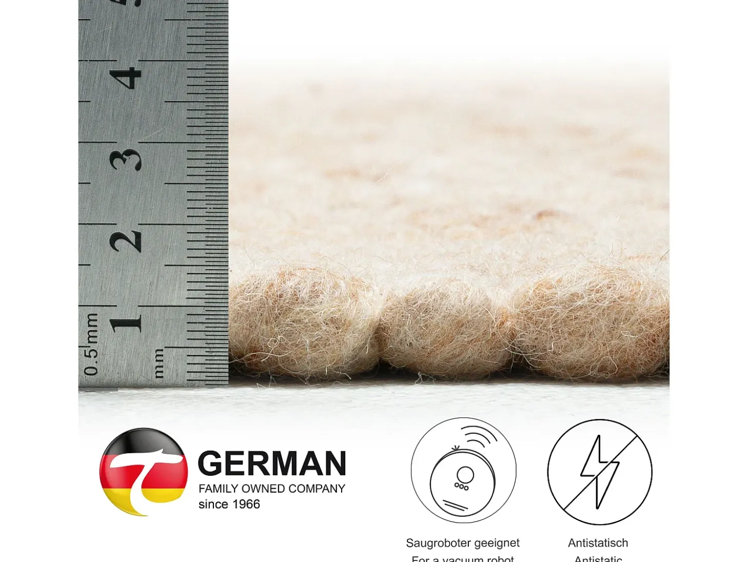 Alfombra de lana reversible tejida a mano 120x180 cm Beige oscuro Alpen