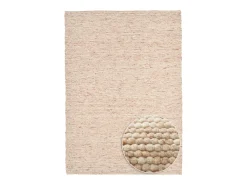 Alfombra de lana reversible tejida a mano 120x180 cm Beige oscuro Alpen