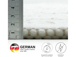 Alfombra de lana tejida a mano reversible 250x350 cm Gris natural Alm-Glück
