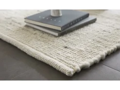 Alfombra de lana tejida a mano reversible 250x350 cm Gris natural Alm-Glück