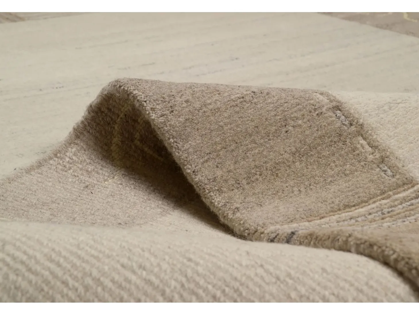Alfombra de lana tejida a mano 120x180 cm Gris natural Nakarta