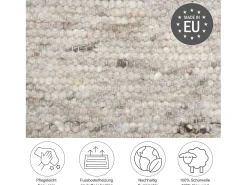 Alfombra de lana tejida a mano reversible 140x200 cm Arena Multi Alm-Glück