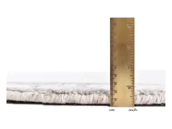 Alfombra de lana tejida a mano 150x150 cm Beige natural Nakarta
