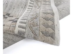 Alfombra de lana tejida a mano 60x90 cm Gris natural Nakarta