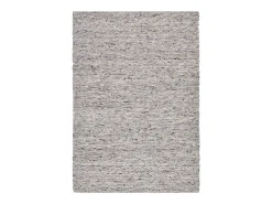 Alfombra de lana tejida a mano reversible 90x160 cm Gris Alm-Glück