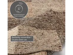Alfombra de lana tejida a mano y enrollable 250x350 cm Beige multi Ehrwald