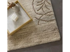 Alfombra de lana tejida a mano 70x140 cm Gris natural Nakarta