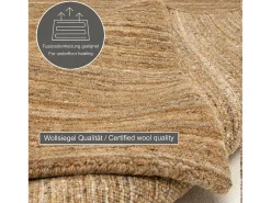 Alfombra de lana UNI tejida a mano 70x140 cm Ocre Pure