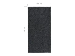 Alfombra de pasillo atrapa suciedad 100x200 cm gris antracita