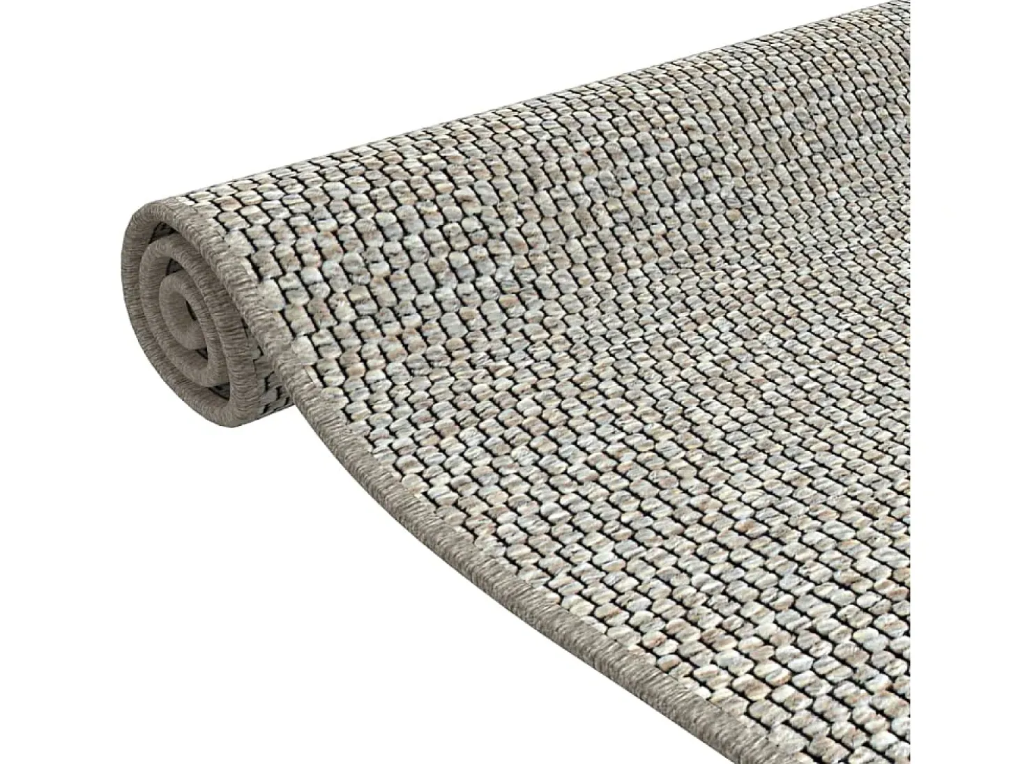 Alfombra de pasillo con aspecto de sisal gris taupe 80x150 cm ES370689