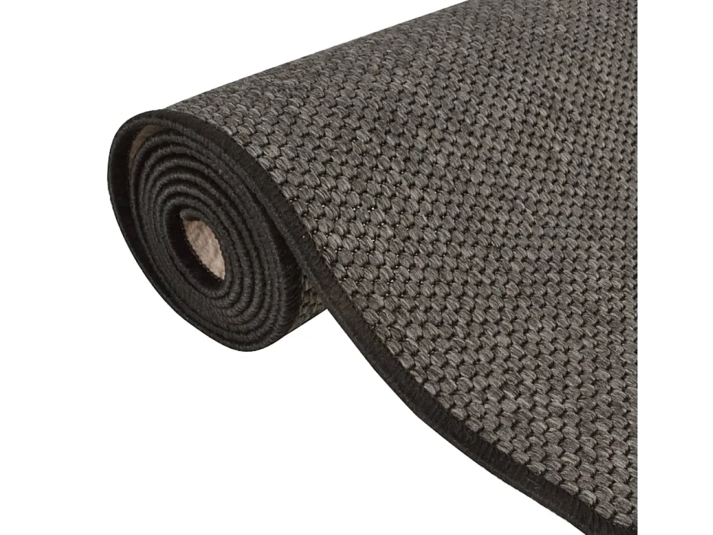 Alfombra de pasillo con aspecto sisal gris antracita 50x300 cm ES275651