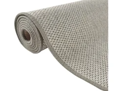 Alfombra de pasillo con aspecto de sisal gris taupe 80x300 cm ES965828