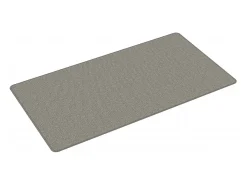 Alfombra de pasillo con aspecto de sisal plateada 80x150 cm
