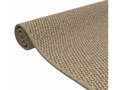 Alfombra de pasillo con aspecto de sisal color arena 50x100 cm ES757691