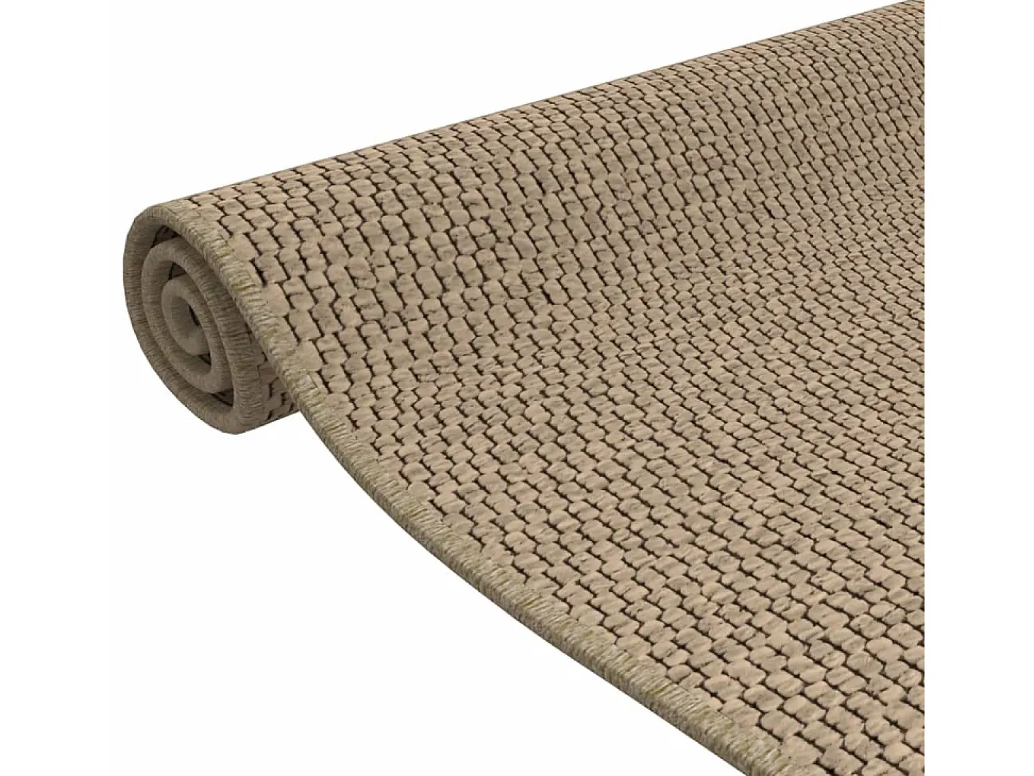 Alfombra de pasillo con aspecto de sisal color arena 50x100 cm ES757691