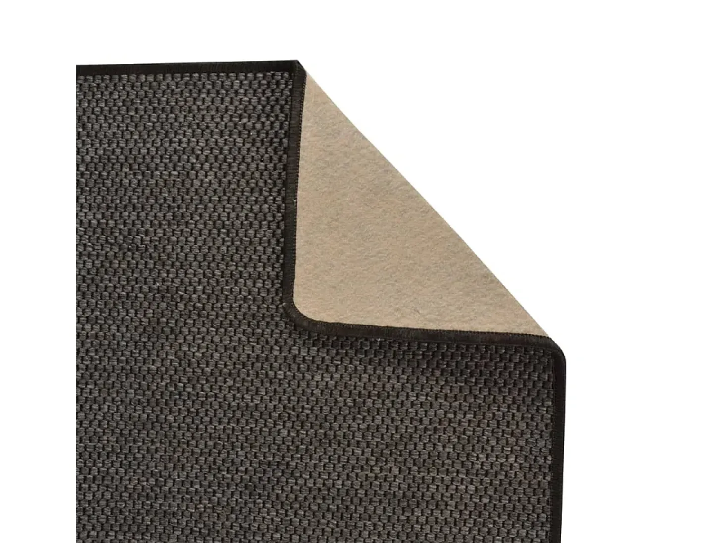 Alfombra de pasillo con aspecto sisal gris antracita 80x200 cm
